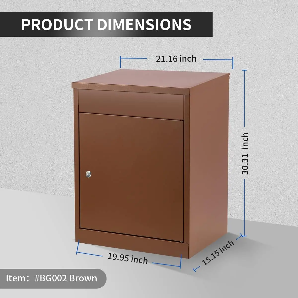 Wall Mounted Lockable Anti-Theft Outdoor Metal Package Steel Post Mail Letter Box Large Smart Parcel Delivery Box