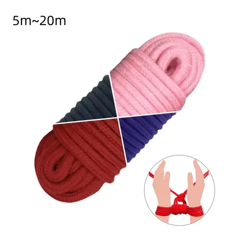 5m~20m Soft Cotton Knitted Slave Bondage Rope for Couple BDSM Restraint Adult Play Bondage Rope Role Play sexx Toy Kits