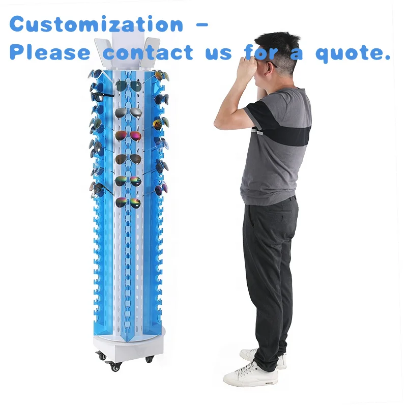 

custom.Custom RGB Colors Eyewear Stand Holder Modern Acrylic Sunglasses Floor Displays Supermarket Use Male Fem