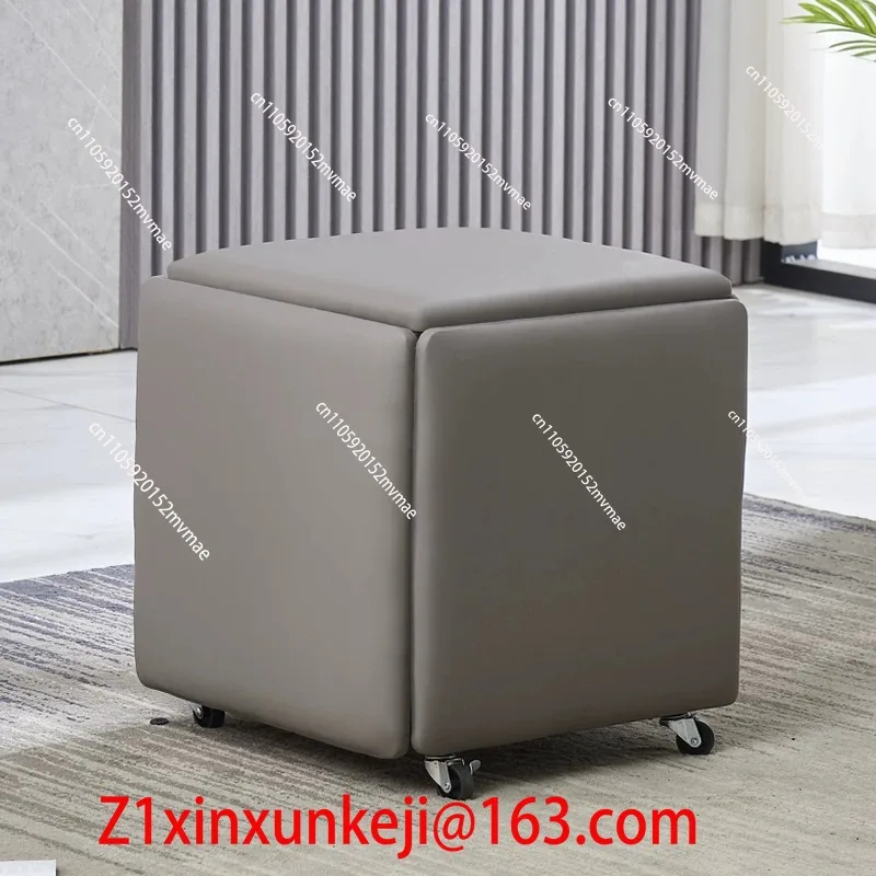 5 In 1 Multifunctional Magic Cube Stool Living Room Tea Table Stackable Storage Bench Home Shoe Changing Stool