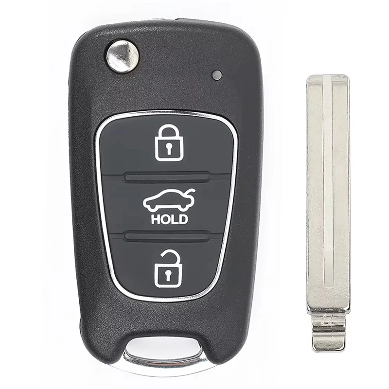 

KEYECU 3 Buttons 433MHz ID46 Chip for Hyundai Veloster 2012 2013 2014 Auto Upgraded Flip Remote Key Fob 95430-2V000 SEKS-AM08Fx