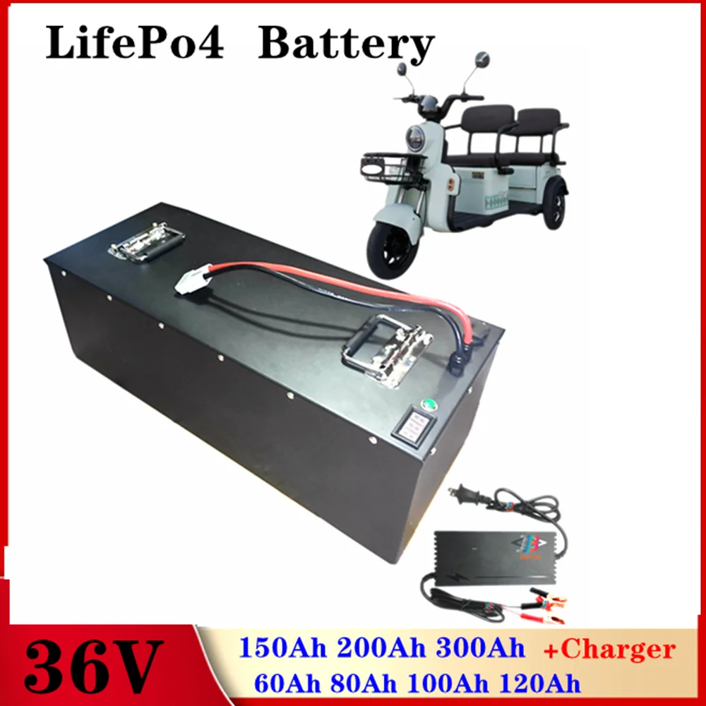 36V not 48V 72V 50AH 60AH 80AH 100AH 120AH 150Ah 200AH 300ah LifePo4 Lithium Battery, Golf Cart, Electric Vehicle+Charger