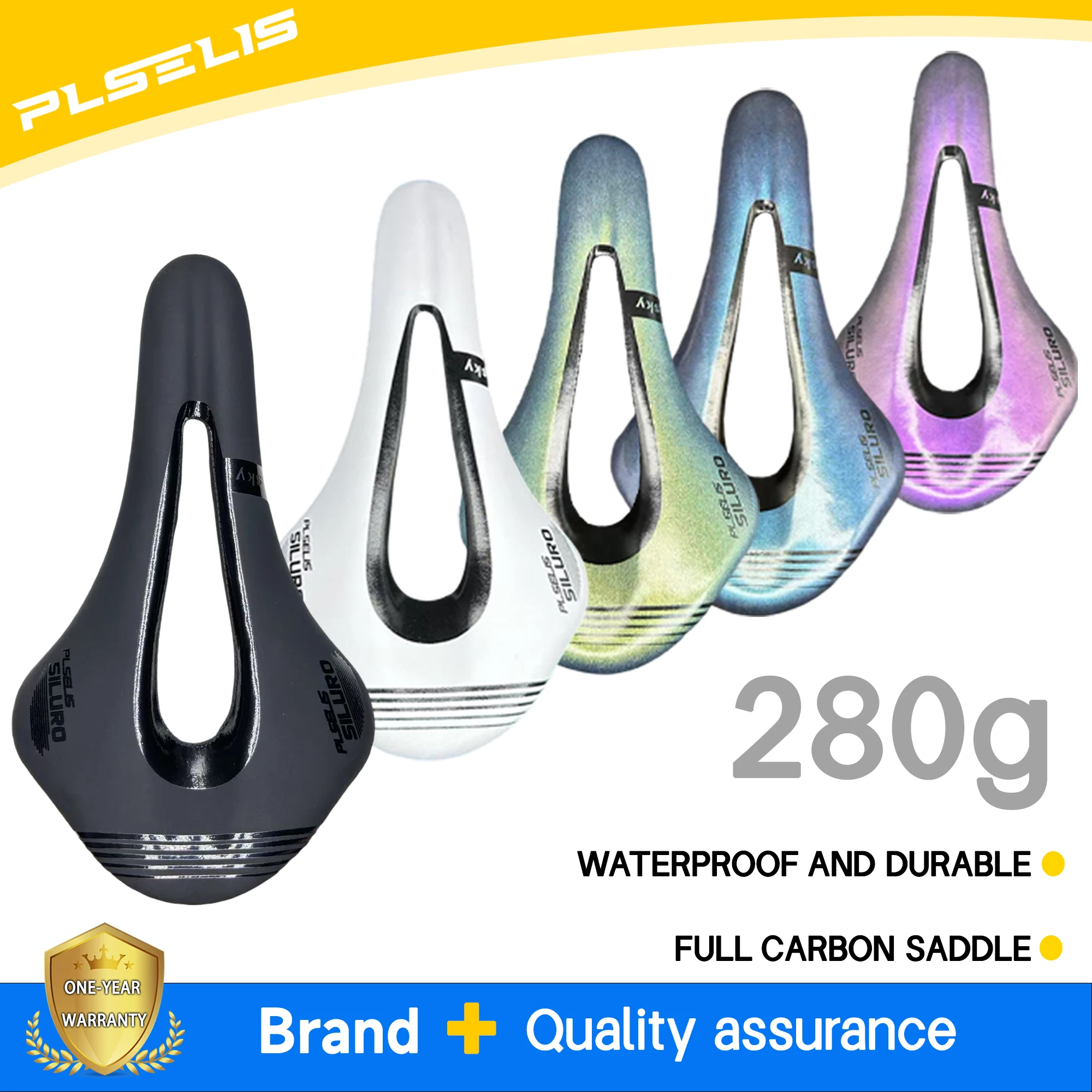 

Седло Plselis из углеродного волокна, эргономичный дизайн, велосипедная подушка, водонепроницаемое, прочное, вес, 280 г, велосипедное сиденье для удобной езды
