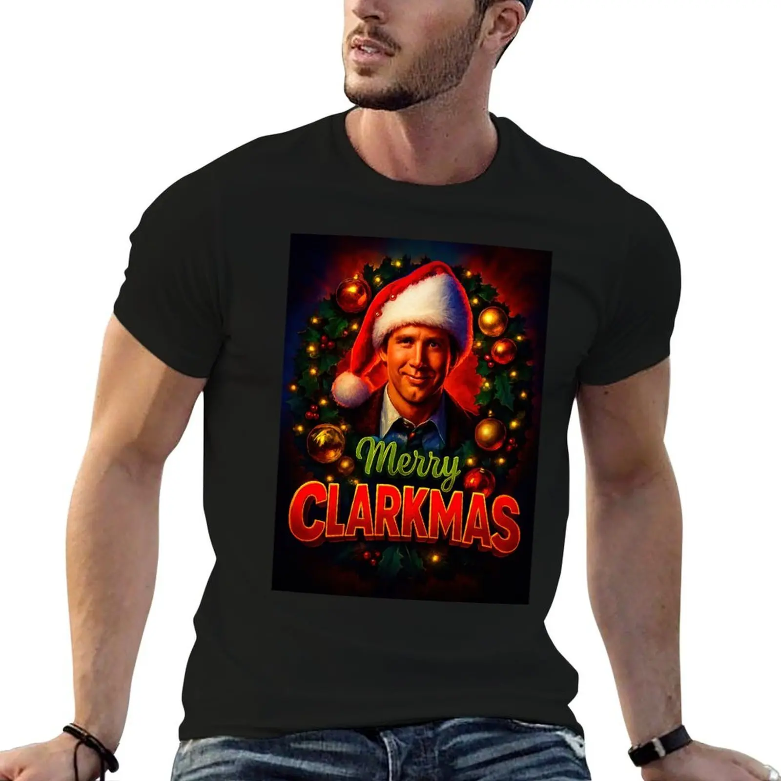 

National Lampoons Christmas Vacation Clark Griswold T-Shirt t shirts for man slim fit essential t shirt T-Shirt