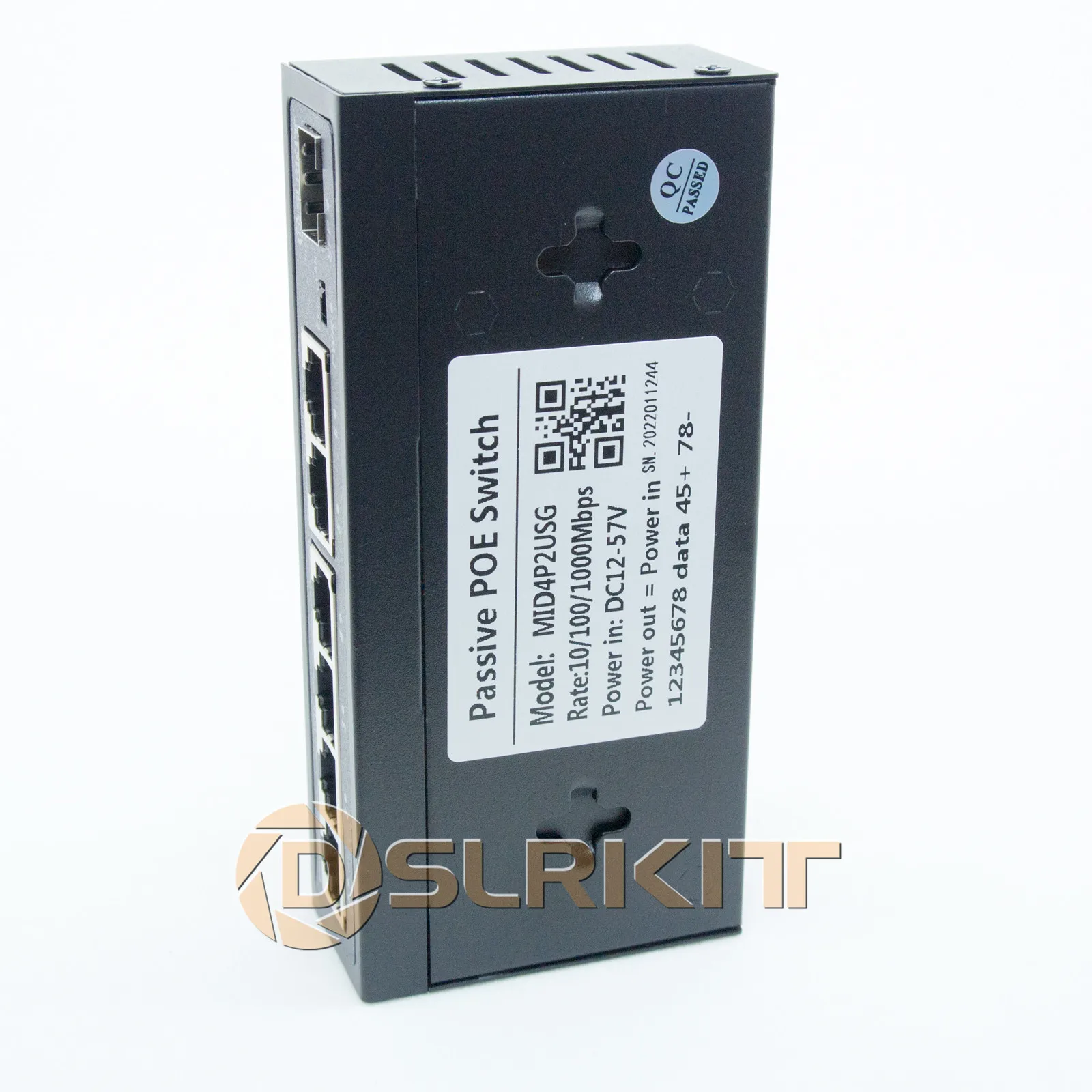 DSLRKIT 7พอร์ต4POE 1SFP Gigabit Ethernet Passive PoE Switch Injector 48V 48W