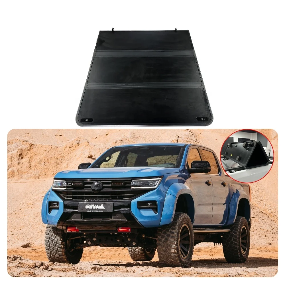 Custom Fit Heavy Duty Hard Tri-folded Tonneau Cover Pickup Truck Cover For Vw Amarok Double Cab