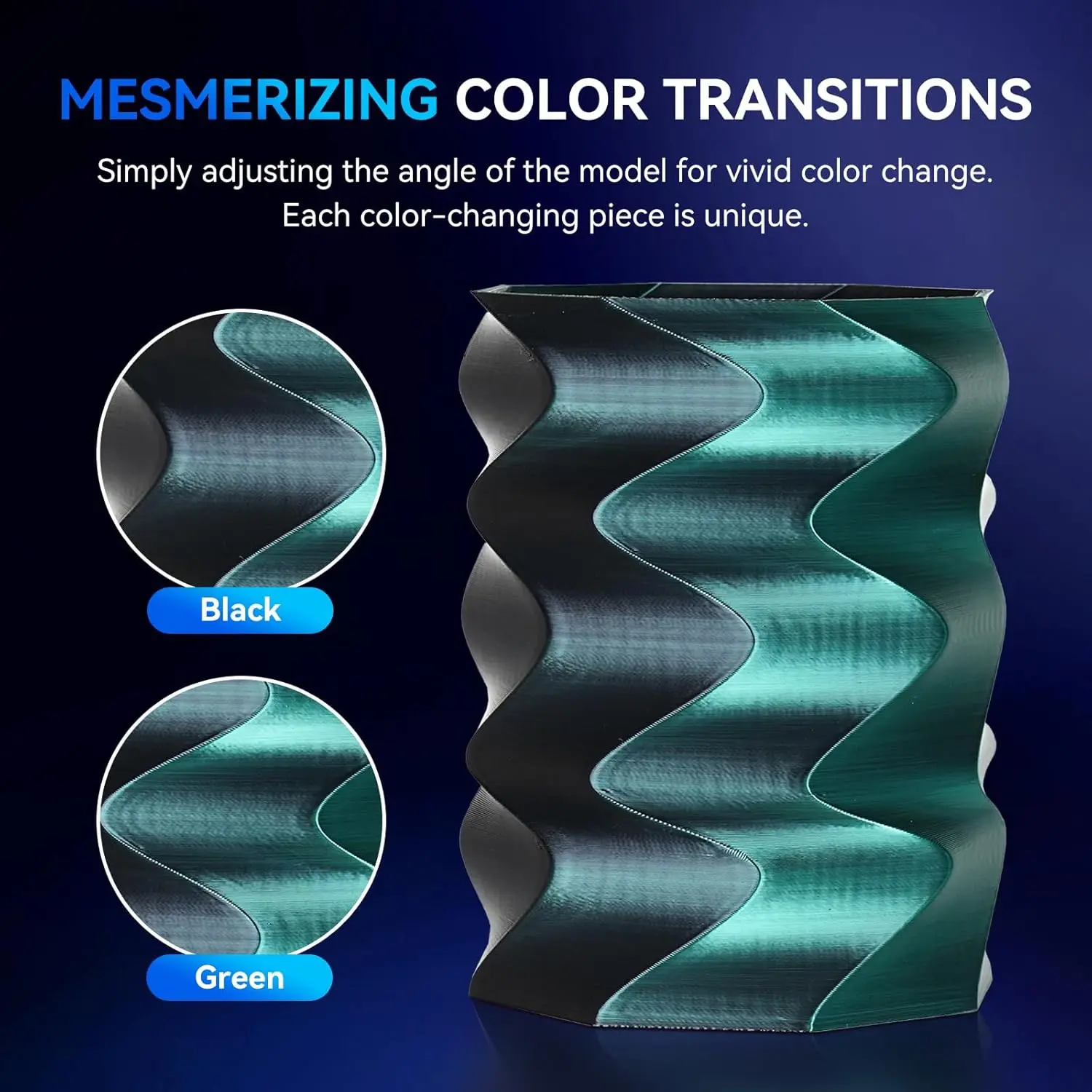 JAYO SILK PLA Filament 1.75mm Dual Colors 3D Printer Filament Coextrusion Silk Triple Color 3D Filament Shiny Multicolor Change
