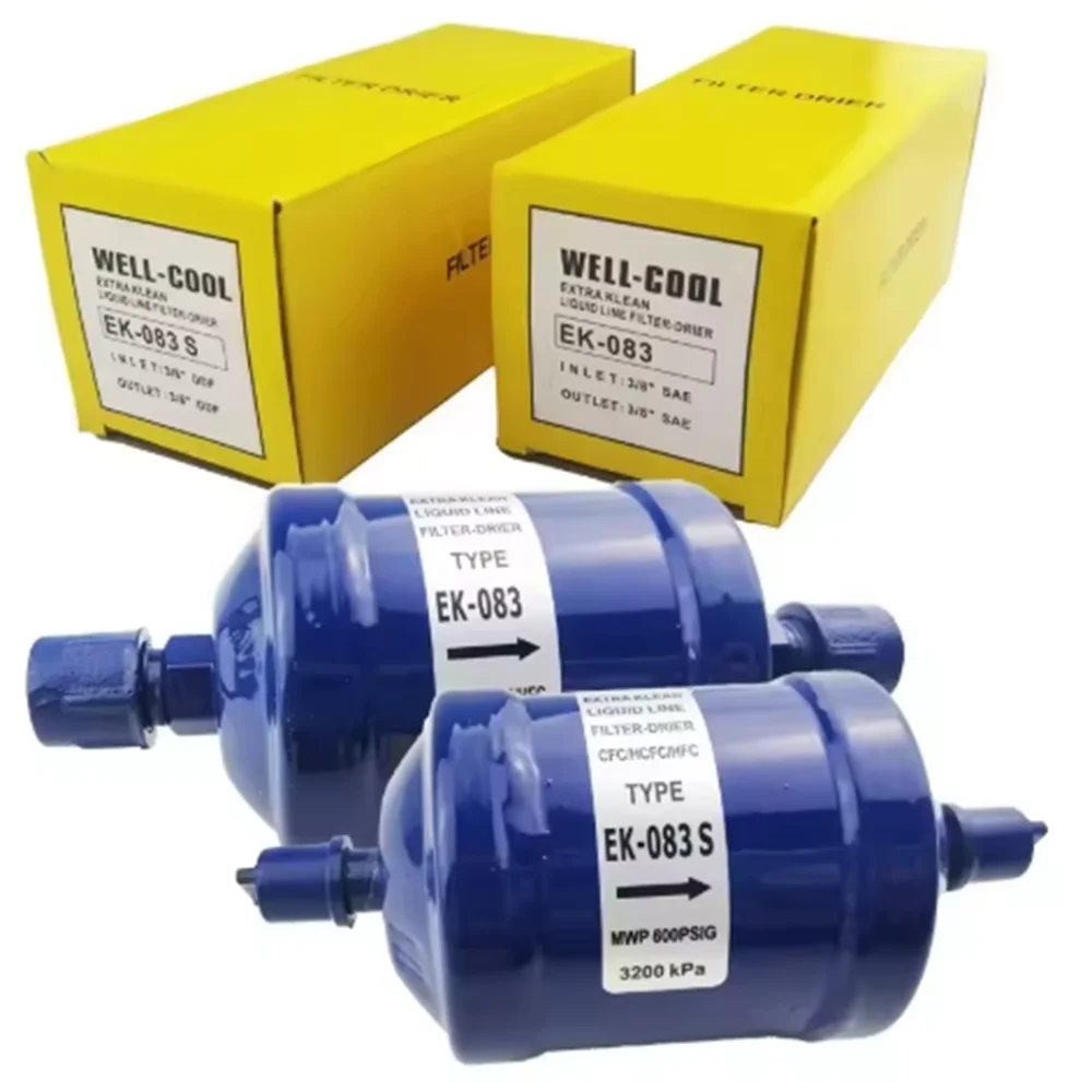 EK Series One-Way Filter-Drier Flare Solder Type for Refrigerant Liquid Line Drier Cold Storage Refrigeration Unit