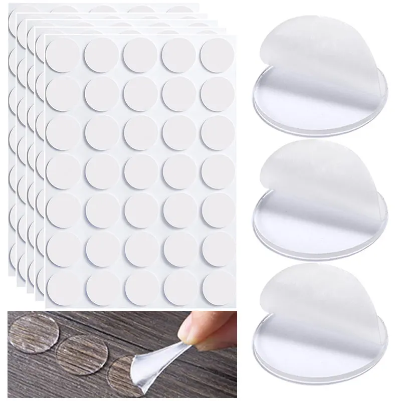 100pcs Nano Double Sided Dot Stickers Removable Round Putty Clear Sticky No Traces Adhesive DIY Sticke 10/15/20/25/30MM