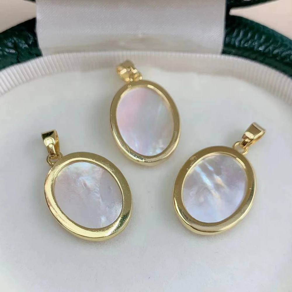Madreperla Shell medaglia ovale gesù religioso sacro cuore ciondoli vergini Charms per gioielli che fanno accessori per collana