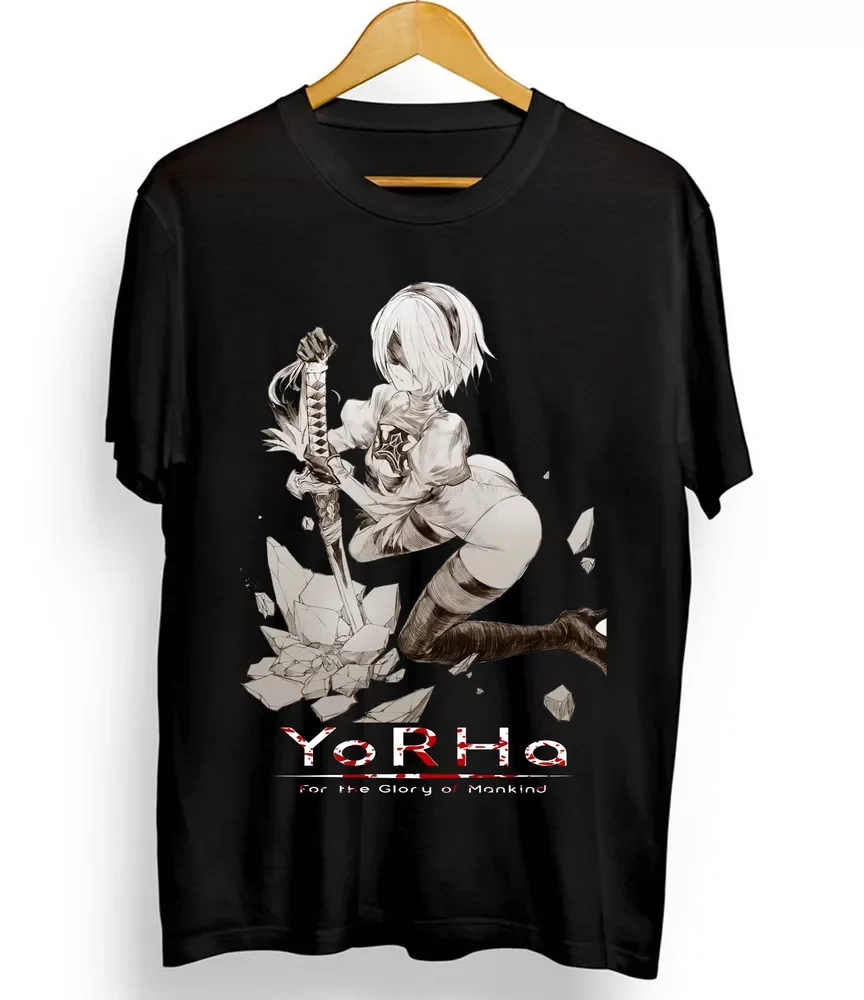 

Nier Automata T-Shirt YoRHa 2B Anime Waifu Girl,Cyber Punk T-shirt All Size