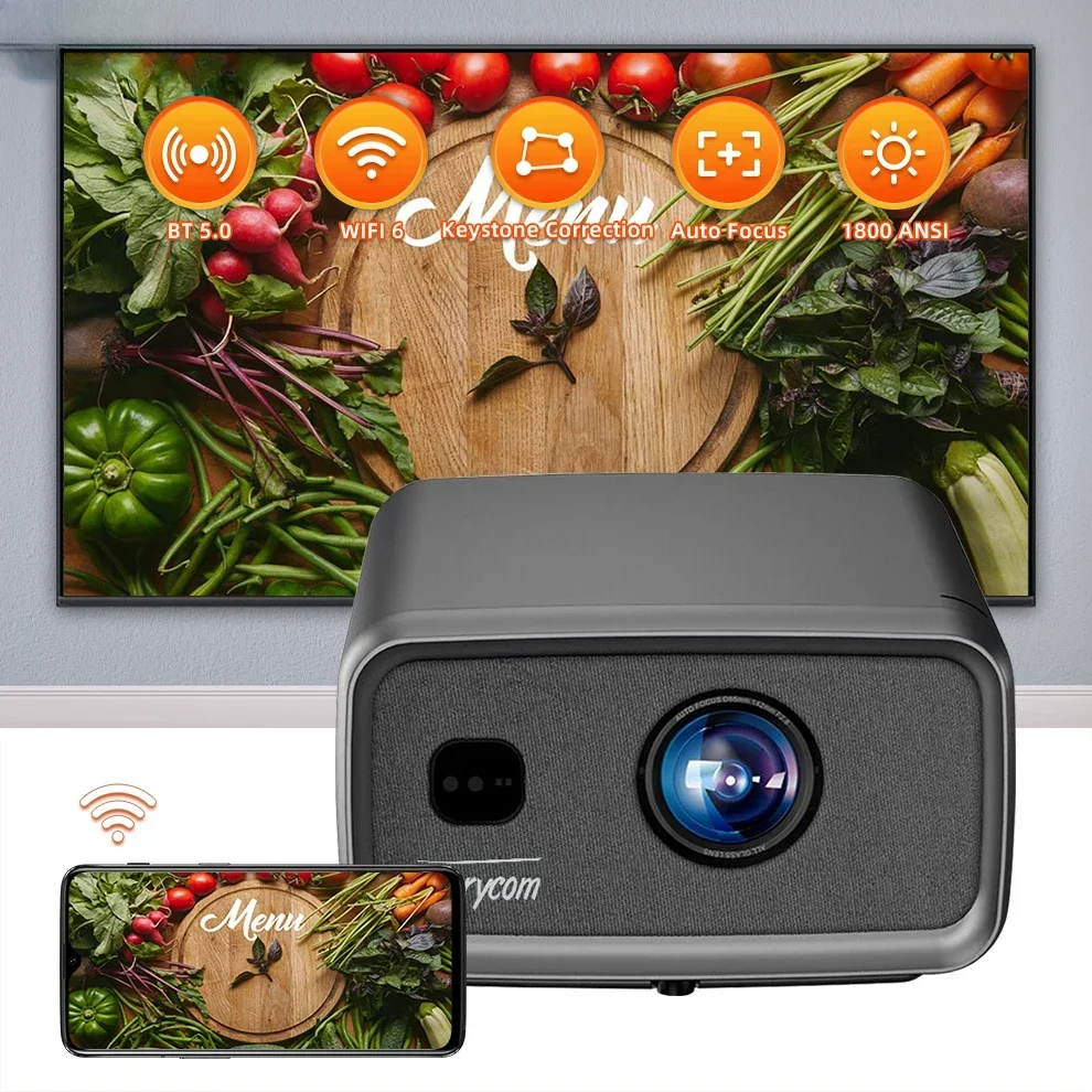 

1800 ANSI Lumens High Brightness LCD 1080P Projector LOW MOQ OEM/ODM CubeLite Long Throw1080P Cinema LCD 4K Video Projector