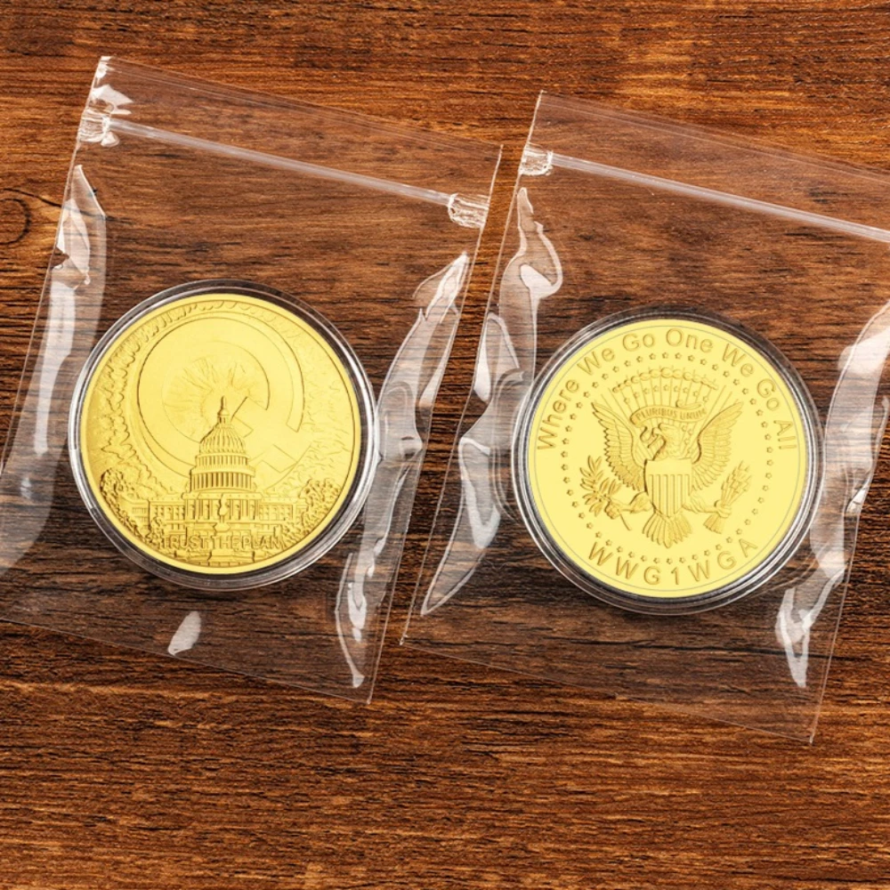 Where We Go One Where We Go All Gold Plated Souvenir Coin Q Currency Virtual Collection Coins Bitcoin