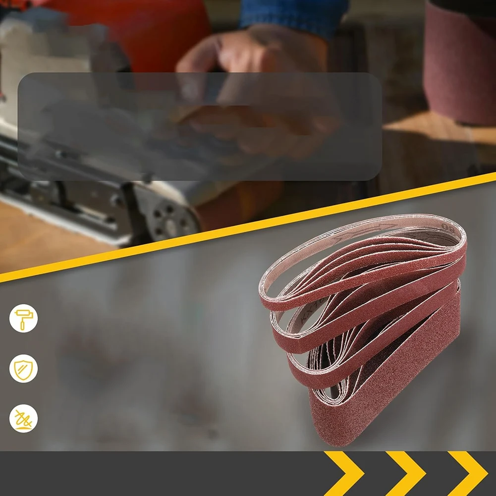 50pcs Belt Power Finger File Sander Abrasive Sanding Belts 330mm X 10mm Abrasive Tool Accessories and Parts for Wood