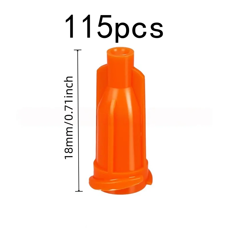 115 pcs Durable Plastic Material Needle Hub Sealing Caps, great for Glue Bottle Sealing, Leak Proof Seal
