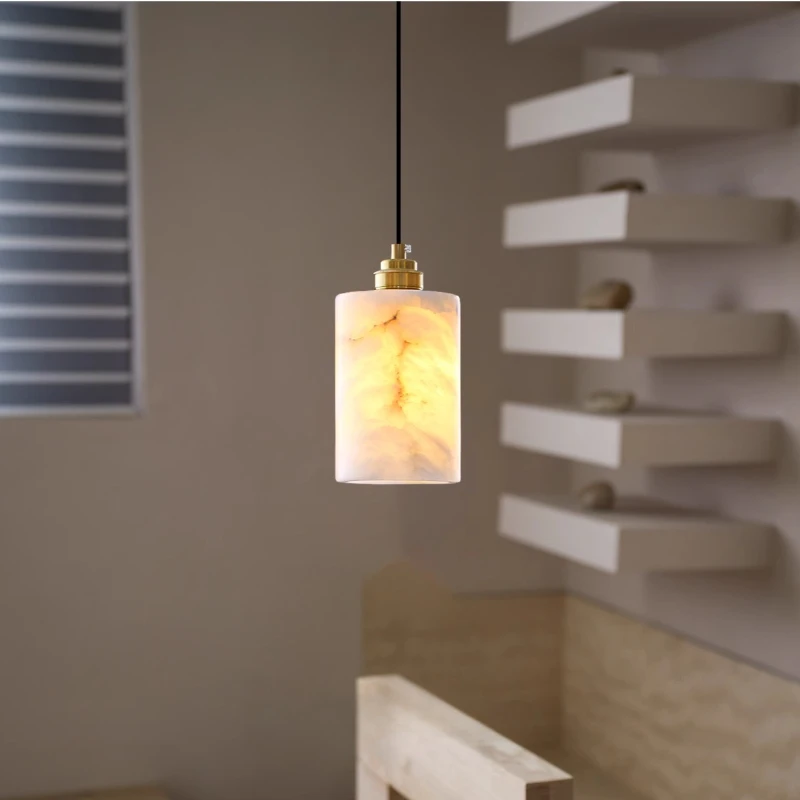 

Simple and natural marble brass hotel tea room, bedroom, study, dining room, entrance hall, hallway, bedside pendant light
