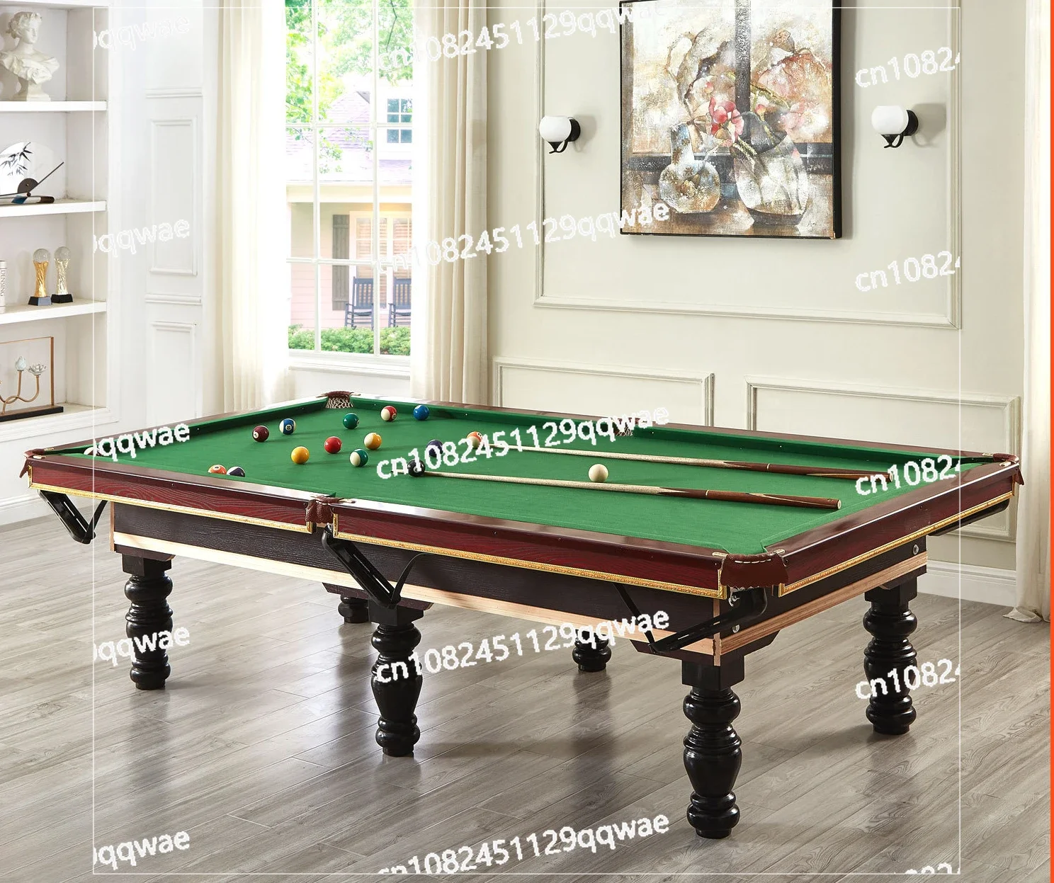 Standard Billiards Table, Standard American Black 8 Billiards Table, Billiards and Table Tennis 2-in-1 Table