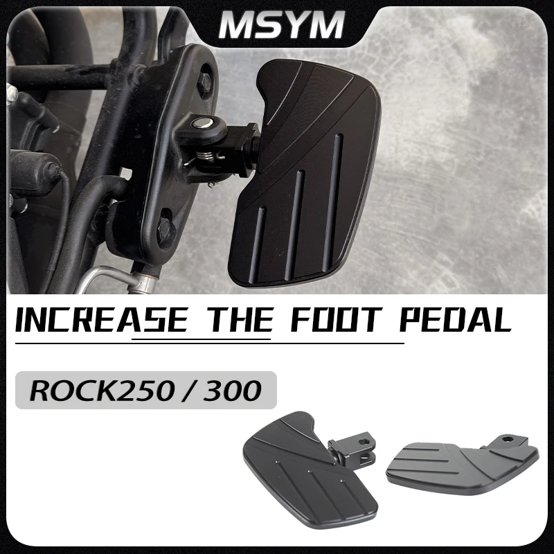 

For BENDA ROCK250 ROCK300 Rock250 300 Motorcycle Accessories Footrest Billet Wide Foot Pegs Pedals Rest Footpegs