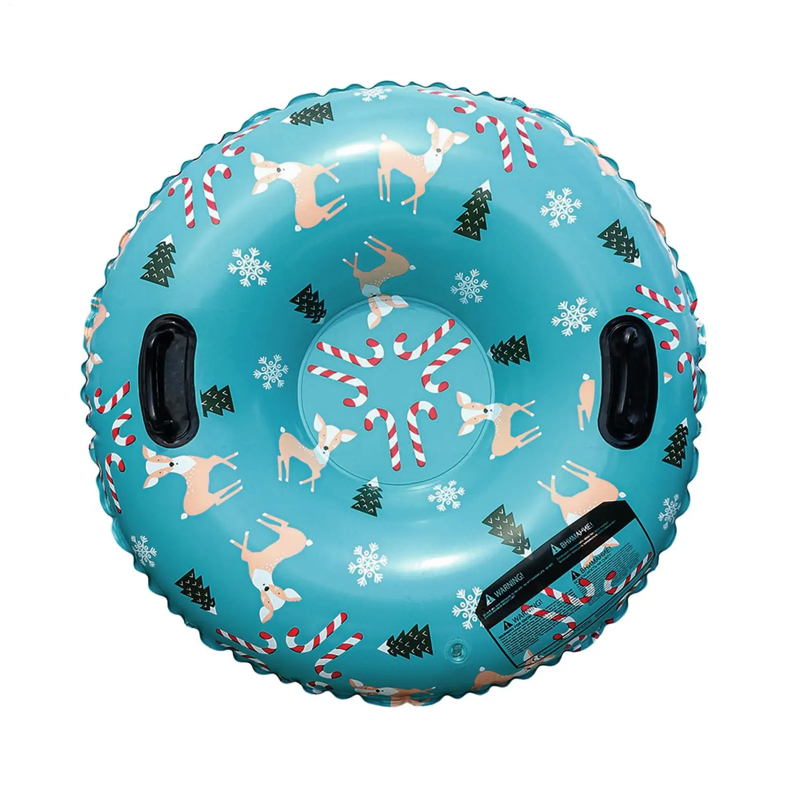 

Reindeer Pattern Kids Snow Sled Non Slip Inflatable Snow Tube for Sledding Winter Toys Children Boys Girls Outdoor Backyard Play