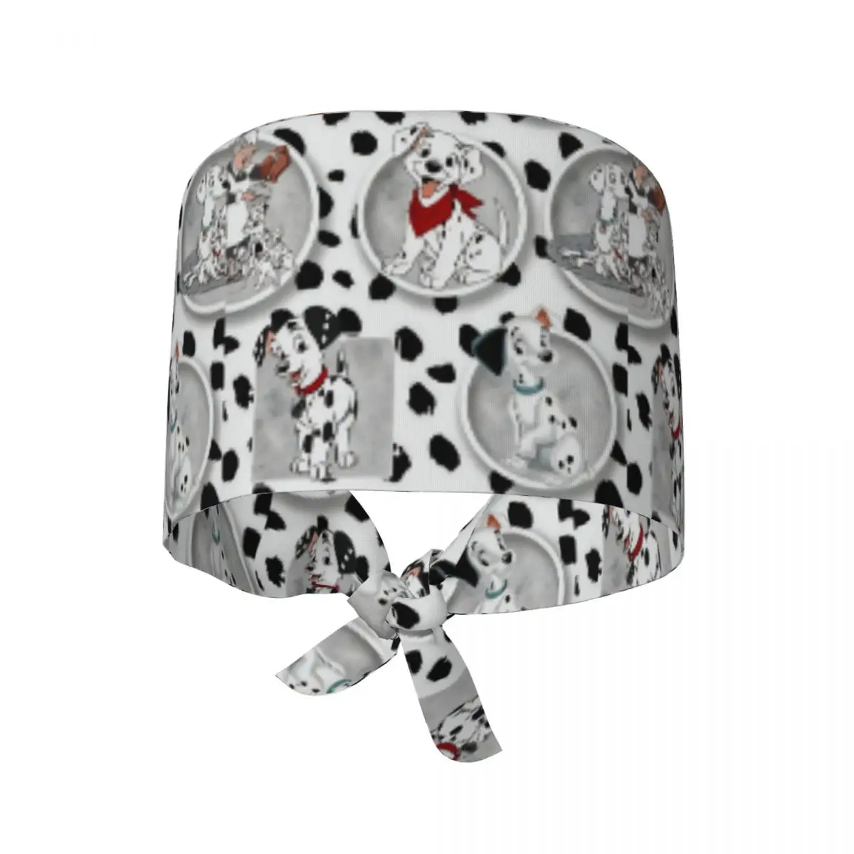 Nurse Hat 101 Dalmatians Work Scrub Cap Stylish Medical Cap For Unisex Women Long Hair Design Working Caps
