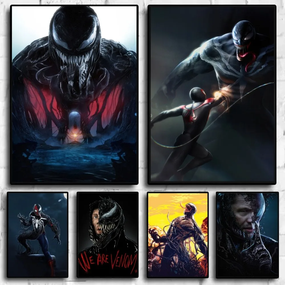 Movie Poster V-venom Poster Sticky Wall Art Printing Waterproof Home Living Bed Room Garage Bar Aesthetic Decor