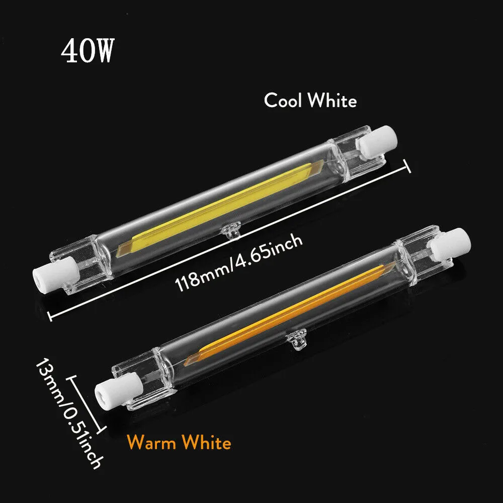 Super Bright R7S LED Lamp COB Glass Tube AC220V 110V 240V 78MM 15W 118MM 30W Replace Halogen Bulb J78 J118 Lamparda Spot Light