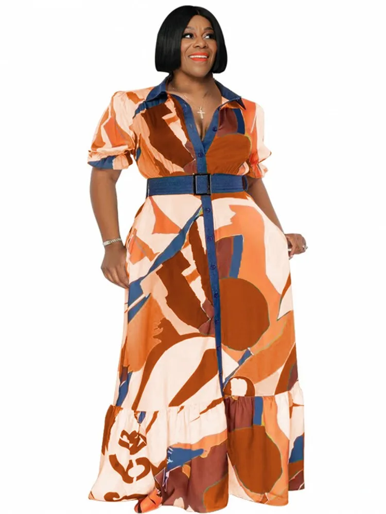 4XL 5XL Big Size Elegant African Dresses For Women Dashiki Autumn Winter Maxi Dress Ladies Traditional Africa Clothing Fairy