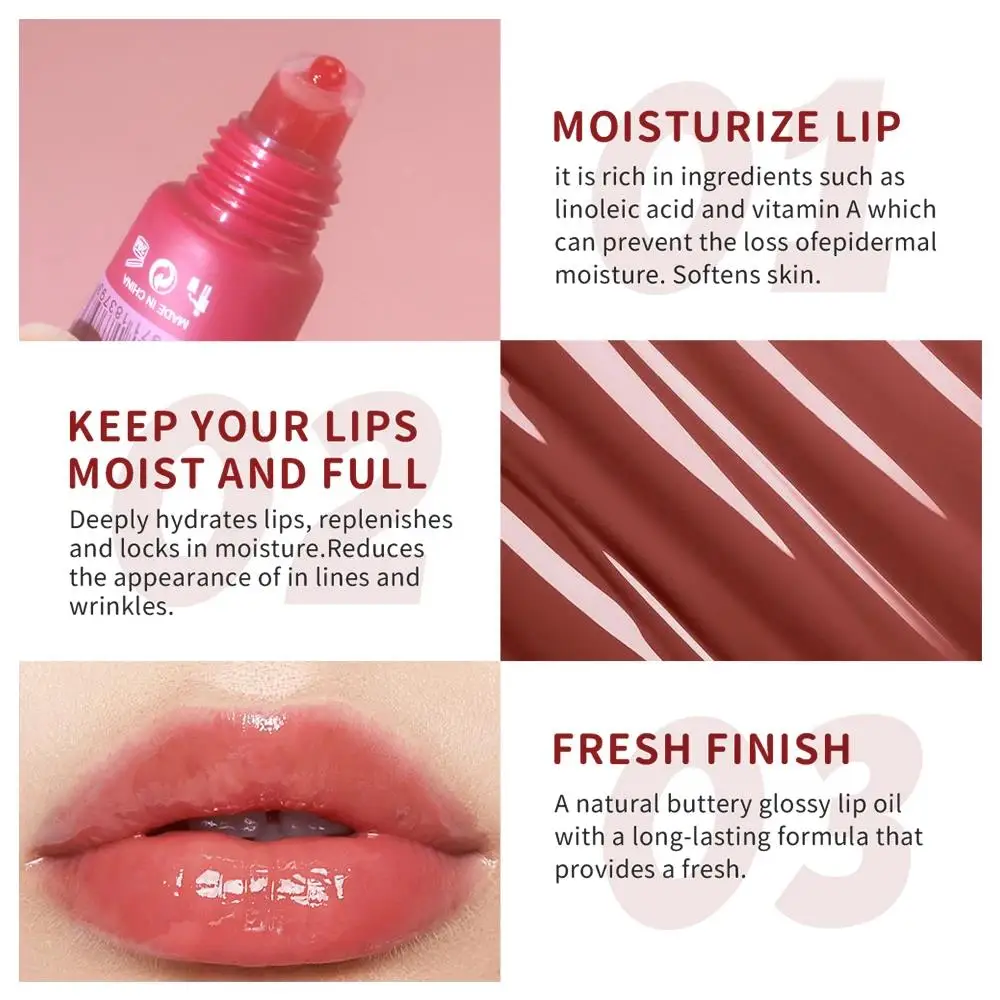 Hose Pearl Chain Lip Butter Balm Glaze Waterproof Lasting Gloss Moisturizing Water Light Mirror Lipstick Shine