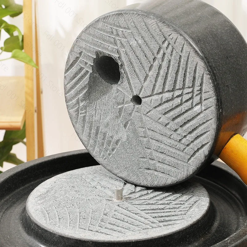 Push bluestone old stone mill handmade rice flour mini manual soy milk tofu machine