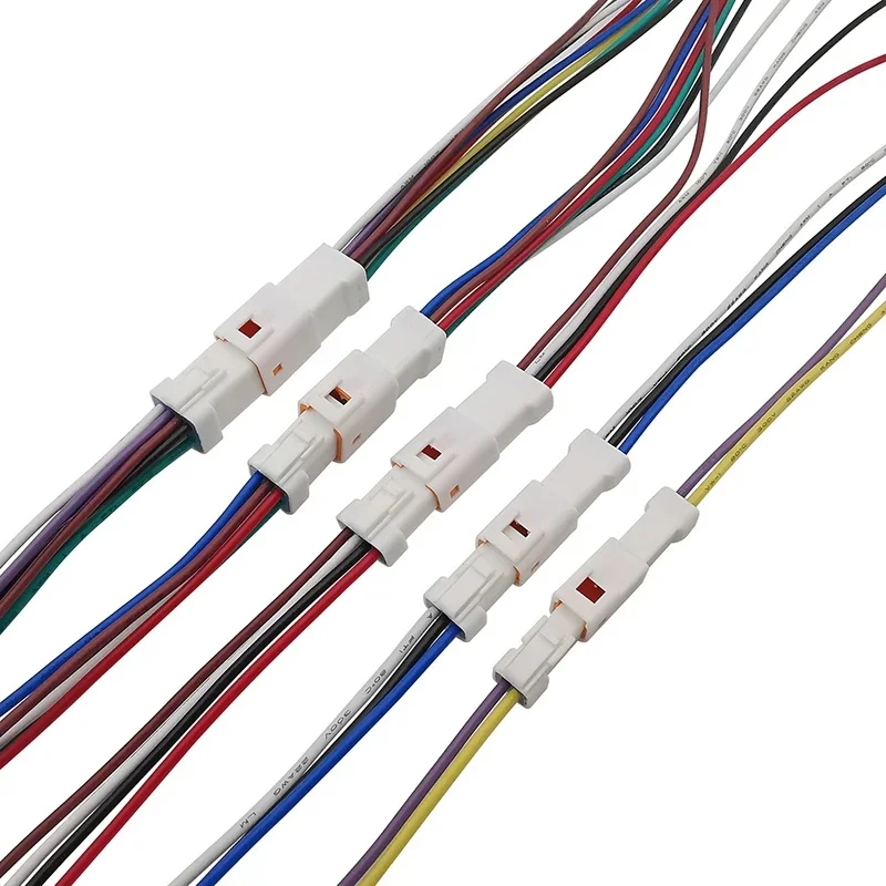 2/3/4/6/8Pin JST JWPF Type JWPF-VSLE-S JWPF-VSLE-D Automotive Waterproof Cable Connector Wiring Harness Butt Plug JST-02T 02R