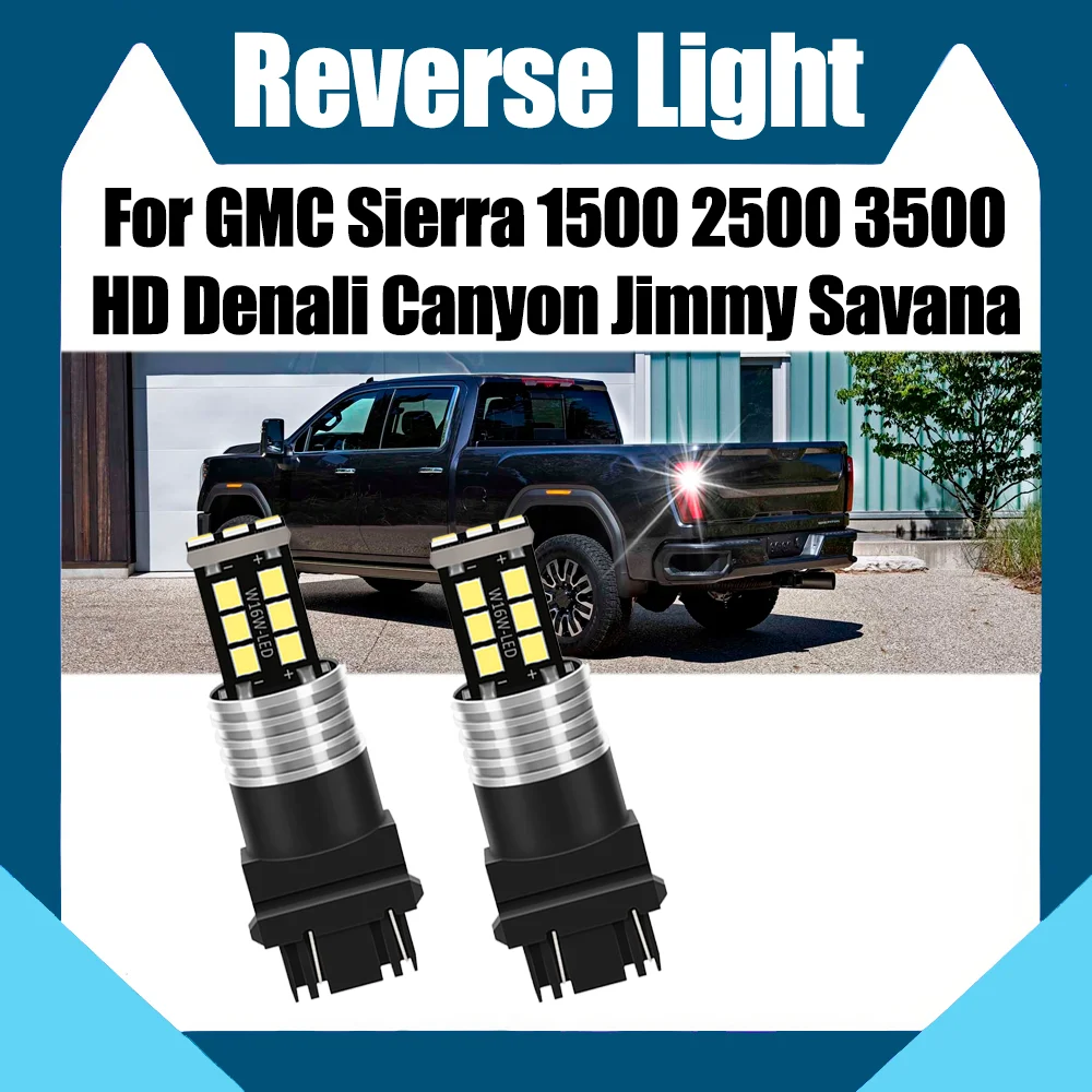 

2PCS Canbus No error Reverse Light T25 3157 P27/7W LED Bulbs 6000K White Small Light 12V Plug and Play For GMC Savana 2003-2017
