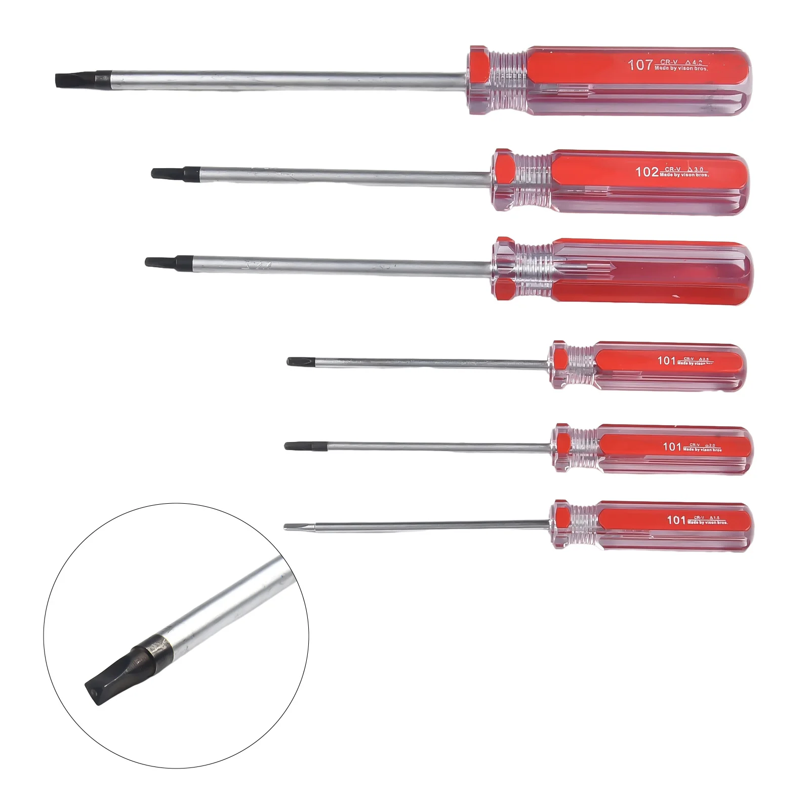 6pcs Triangle Screwdriver Triangle Drive Head TA1.8 TA2.0 TA2.3 TA2.7 TA3.0 TA4.2 Screw Removal Repair Tool Hand Manual Tools