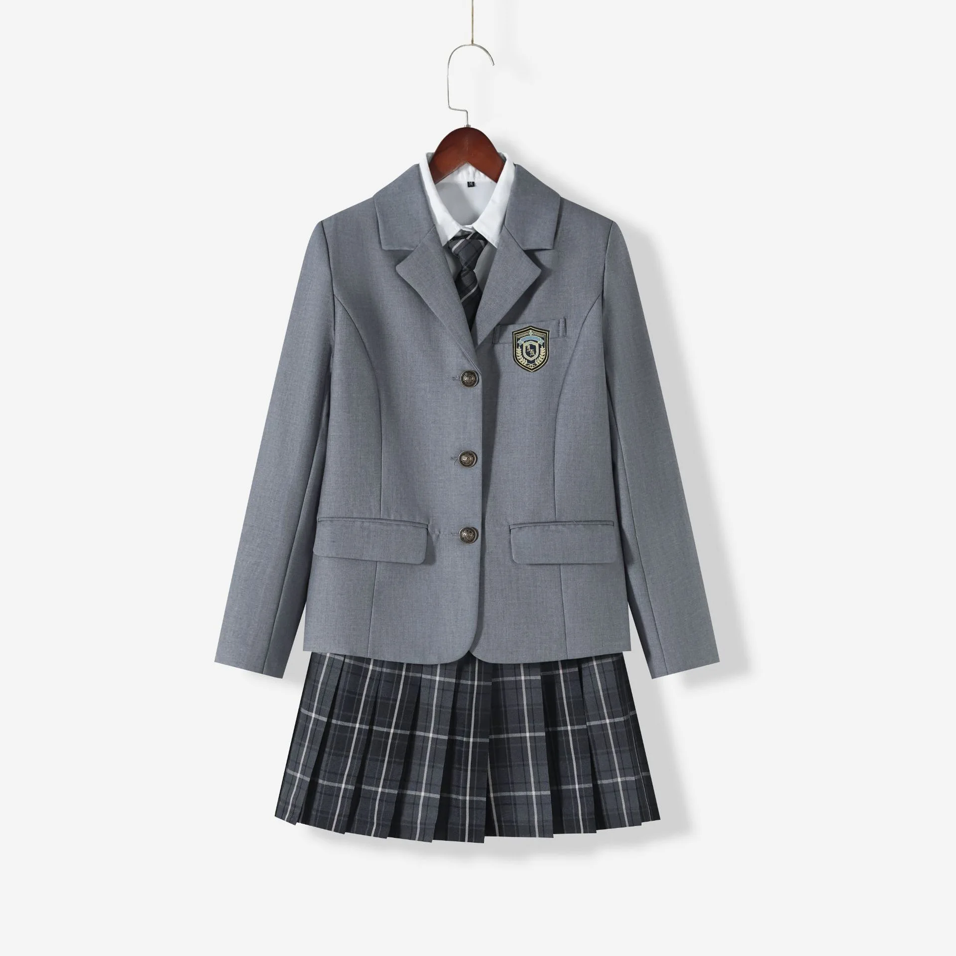 Uniformi scolastiche giapponesi per ragazza Giacca scolastica coreana Set giacca lunga Gonna a pieghe JK Cravatta da marinaio Anime Cos Costumi da donna