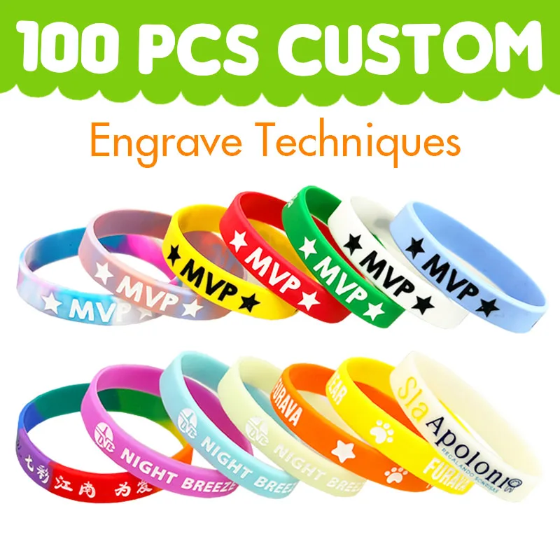 100pcs/50pcs Custom Wristband ID SOS Number Customizable Bracelets Printed Engraved Game Sport Personalized Party souvenir Bands