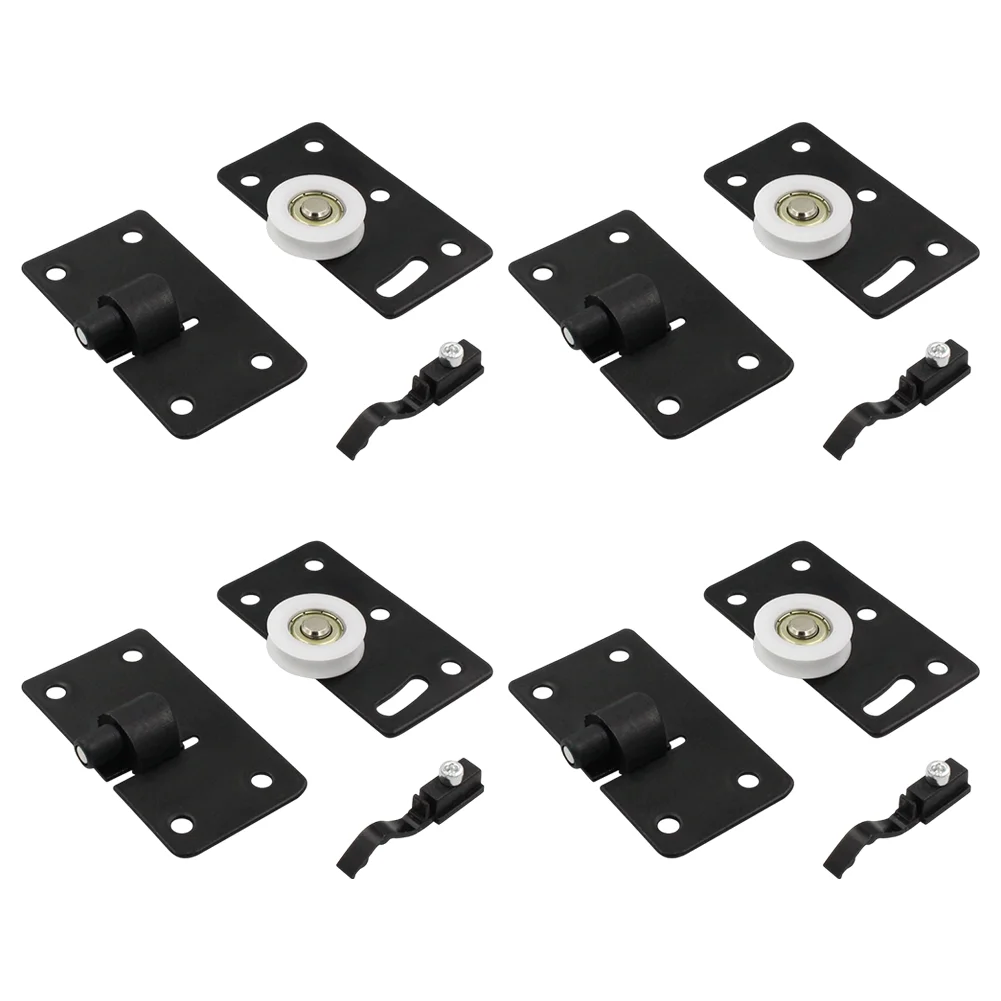 Sliding Door Pulley Kit for Interior Cabinet Doors Featuring Noise-Reducing Design and Robust Metal-Nylon Composite Build