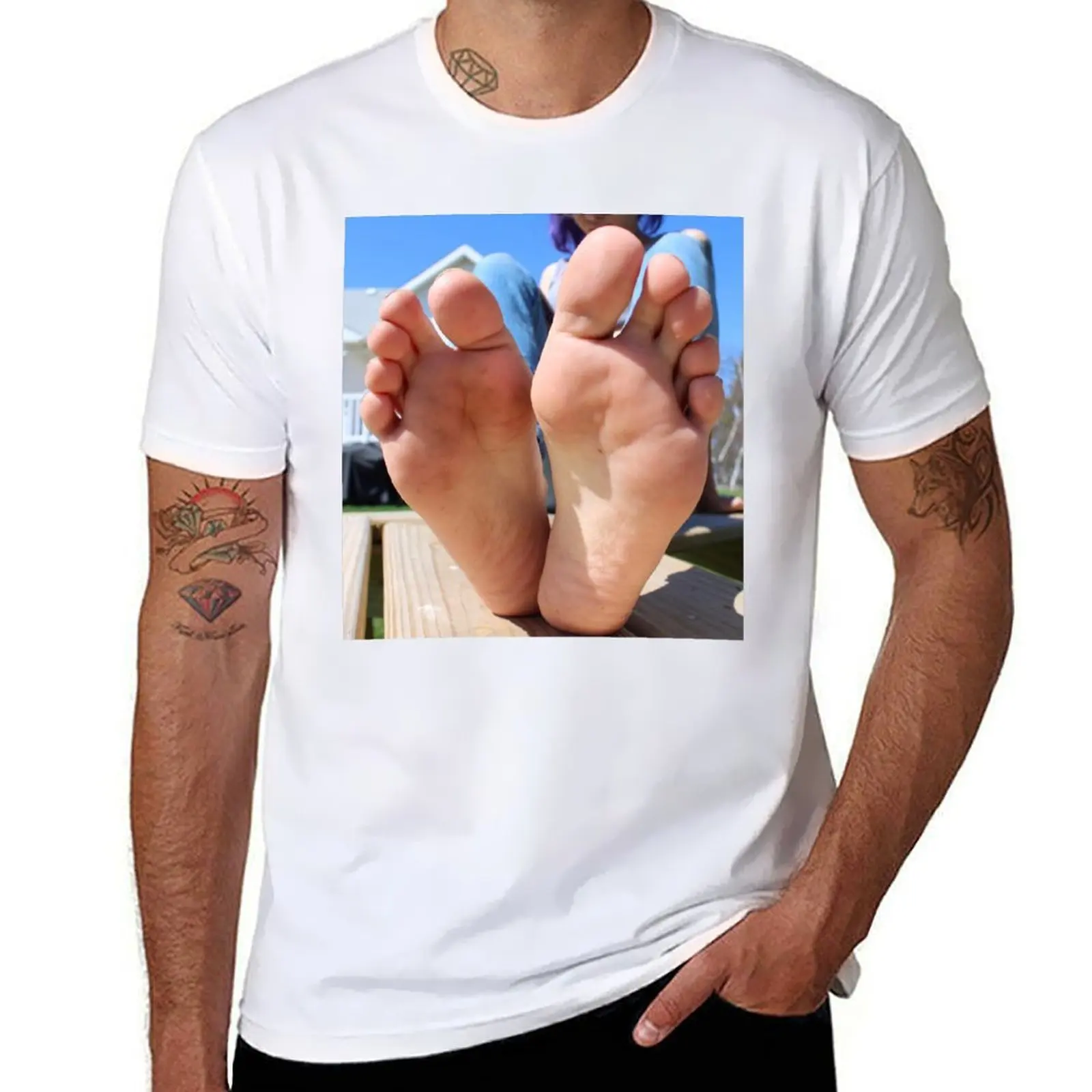 

t shirt for t man Foot white shirts T-Shirt shirts man t Fetish man plain Soles funny pack