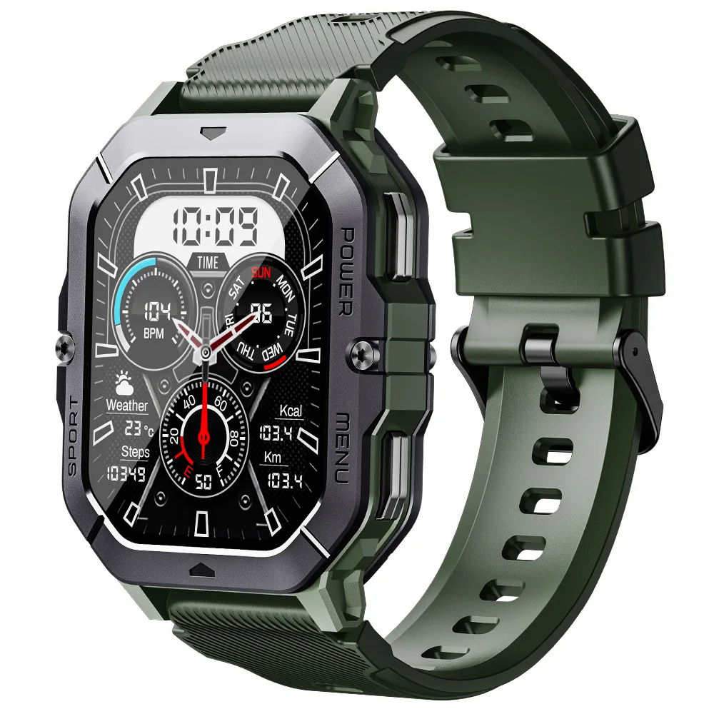 C28 Outdoor Three-proof Smart Watch with Hundreds of Sports Functions, Blue Watch Heart Rate and Blood Pressure Monitoring