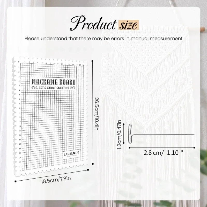 Tavola creativa per macramè, lavorazione artigianale, corde per maglieria, tavole grate, tappetino in lana fai da te