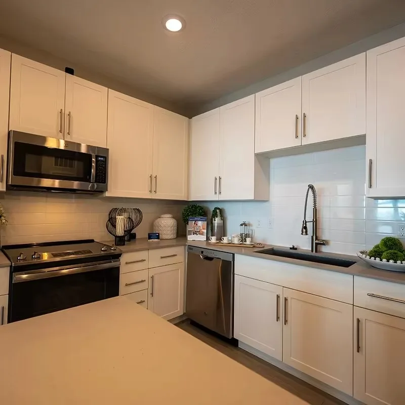 Hot Sale Kitchen Storage Island Cabinets Sink MDF Board Furniture Complete Kitchen Cupboard for Wall