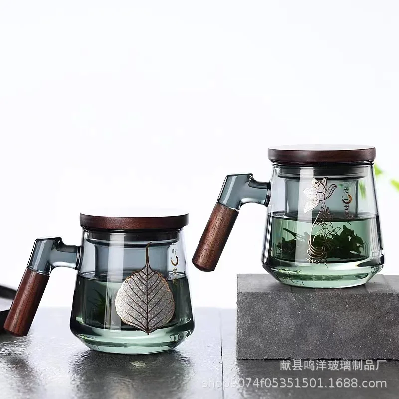 Soak tea cups and separate tea cups, exclusive office for men and women, high-grade glass cups, filtered tea