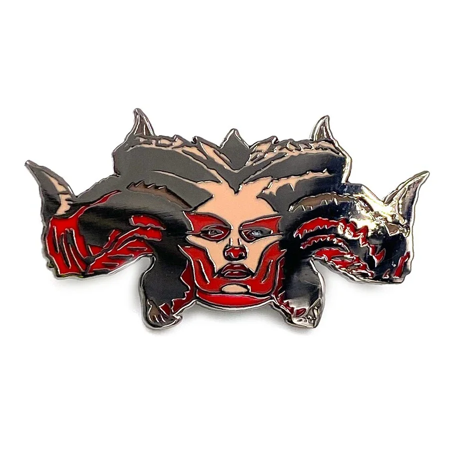 بروش طية صدر السترة مع دبوس المينا Lilith ، شارة معدنية ، ملحق مجوهرات