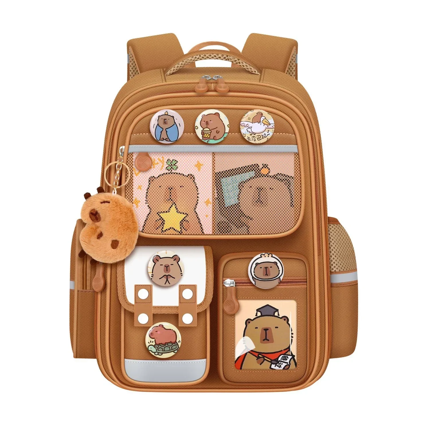 Capibara-Schultasche für Schüler, Kinderrucksack mit großem Fassungsvermögen. Büchertaschen für Mädchen, Jungen, Kinder, Schulanfang