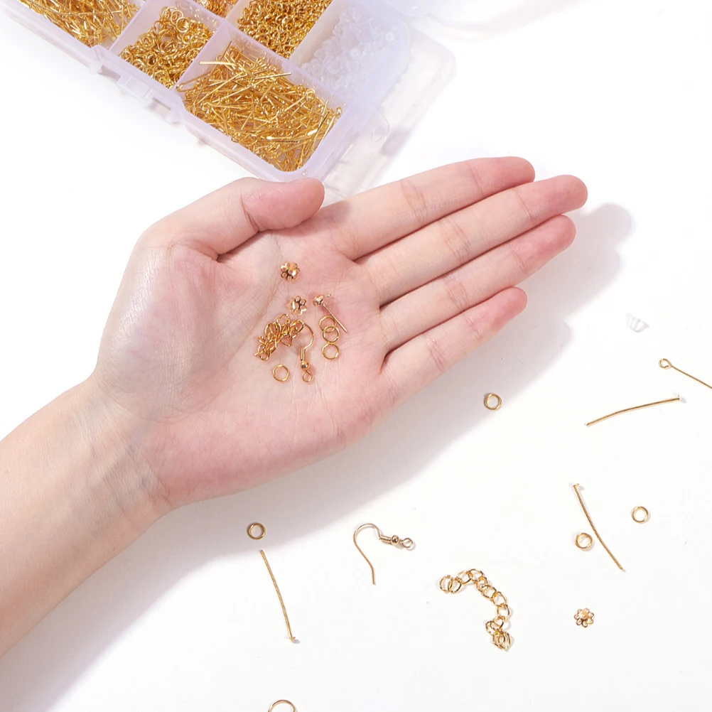 

DIY Earrings Handmade Jewelry Material Ear Jewelry Accessories Ear Supplies Various Findings Clear Container Durable
