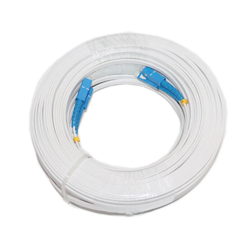 

4 Steel Wire 2 Core Fiber Optic Outdoor Drop Cable 300M Fibra Optica Patch Cord Cable With SC UPC Connector