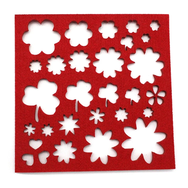 7pcs Felt Mold Needle Felting DIY Craft Stencil Applique Handicraft Woolen Felting Shaping Mould