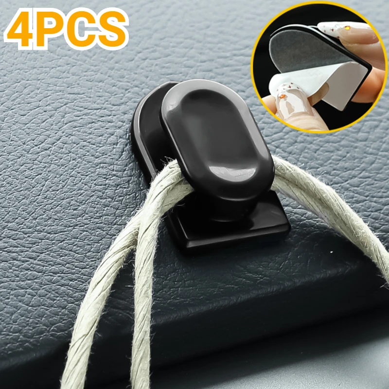 Gancio invisibile montato su auto ganci autoadesivi Organizer Storage per cavo USB chiave per cuffie accessori per auto universali