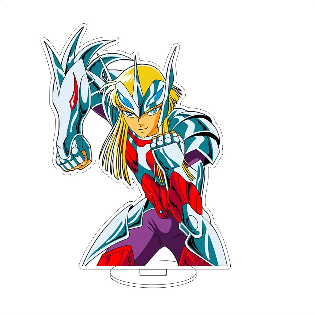 16CM Anime Saint Seiya Figure Stand Model Ennestu Saint/Siegfried Cute Desk Decor Standing Sign Gifts