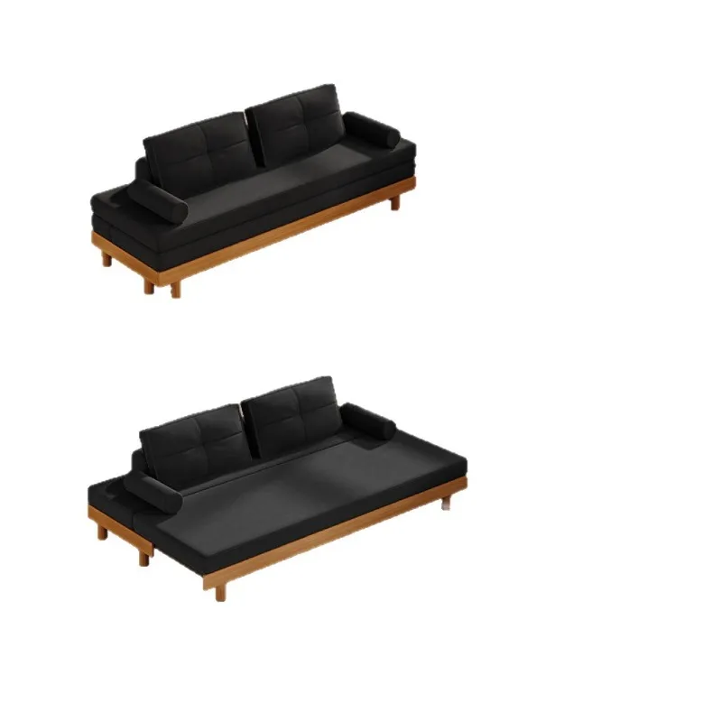 

Folding integrated dual-purpose small apartment living room multi-functional sitting and lying nap retractable bed