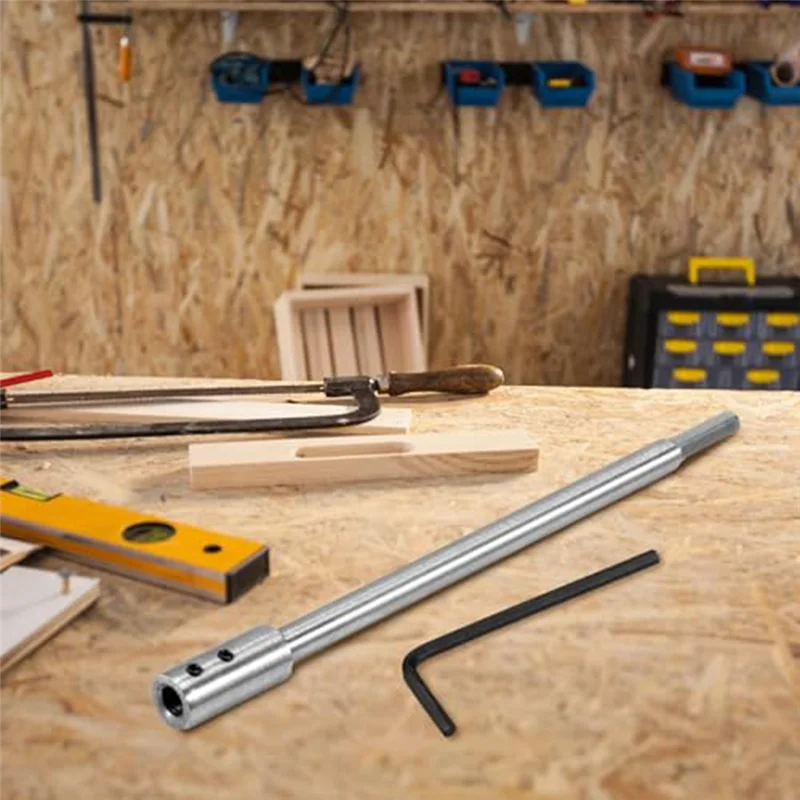 

AB34-Удлинитель бит Форстнера для круглого хвостовика 3/8 дюйма, удлинитель лопаточного сверла из высокоуглеродистой стали по дереву