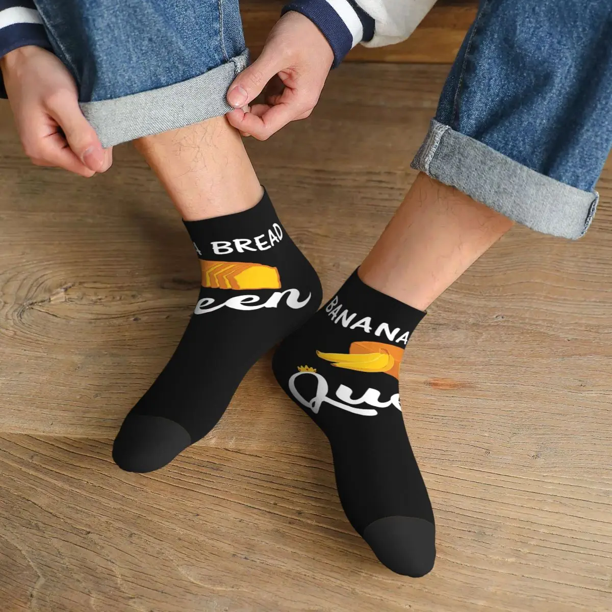 

Baking Banana Bread Queen Socks Harajuku High Quality Stockings All Season Socks Accessories for Unisex Birthday Present